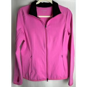 Lauren Ralph Lauren Active Track Jacket Women's Medium Pink Workout Loungewear